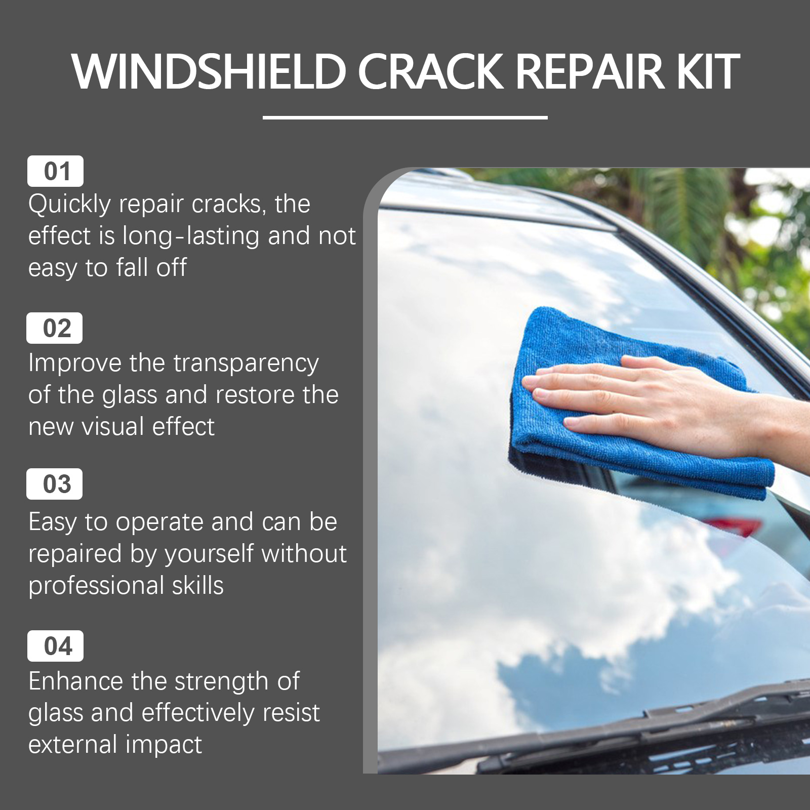Car Windshield Crack Repair Re - مراجعة Liquid Uv Glue Kit وسعره
