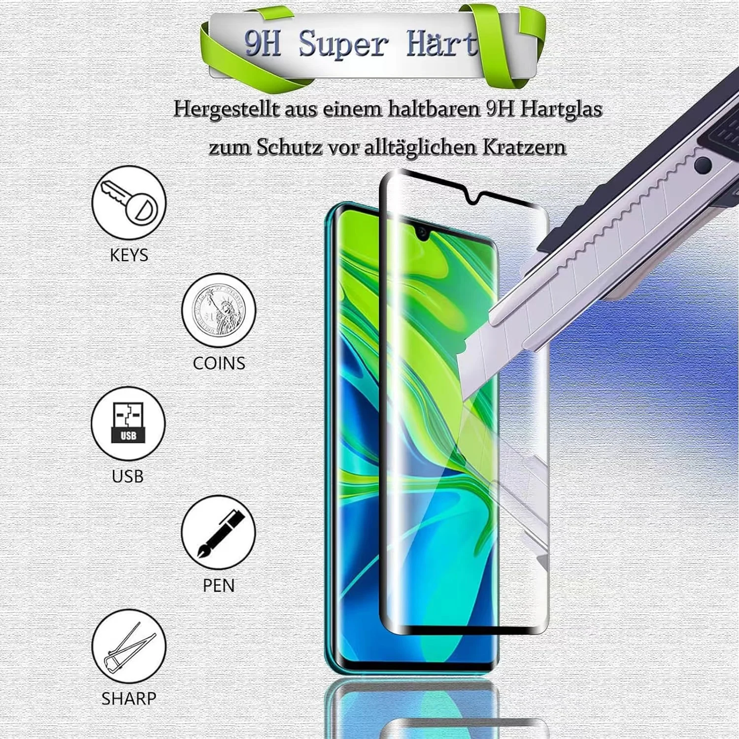 6IN1 For Xiaomi Mi 10 Glass Mi - مراجعة Curved Edge Screen وسعره