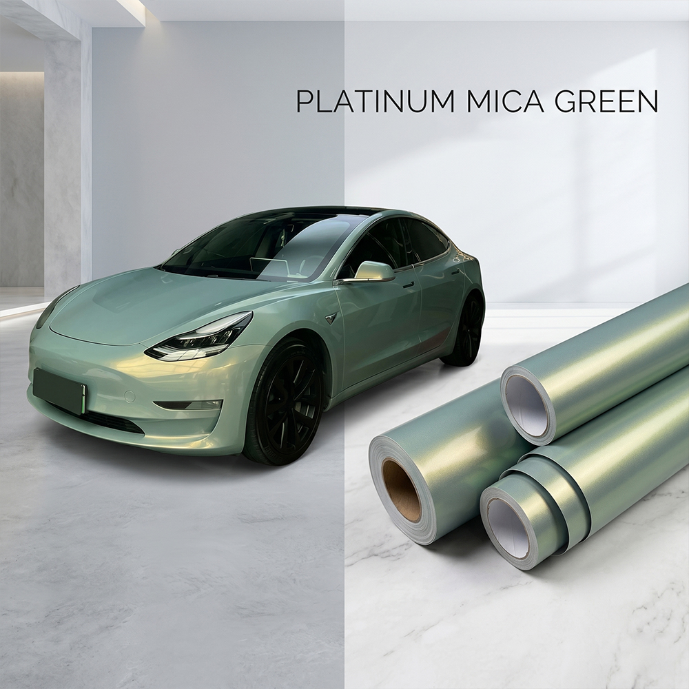 Car Vinyl Wrap Film Mica Green - مراجعة Air Bubble Remover وسعره