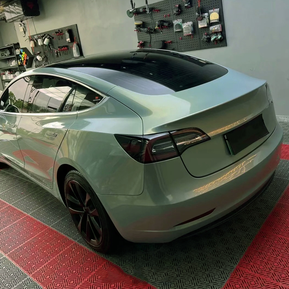 Car Vinyl Wrap Film Mica Green - مراجعة Air Bubble Remover وسعره