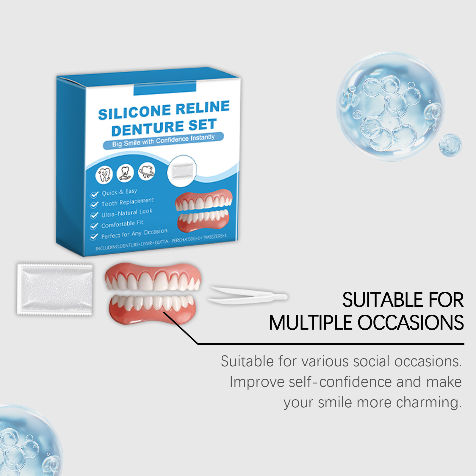 Denture Full Set Over Gums Kit - مراجعة Full Cover Adhesive وسعره