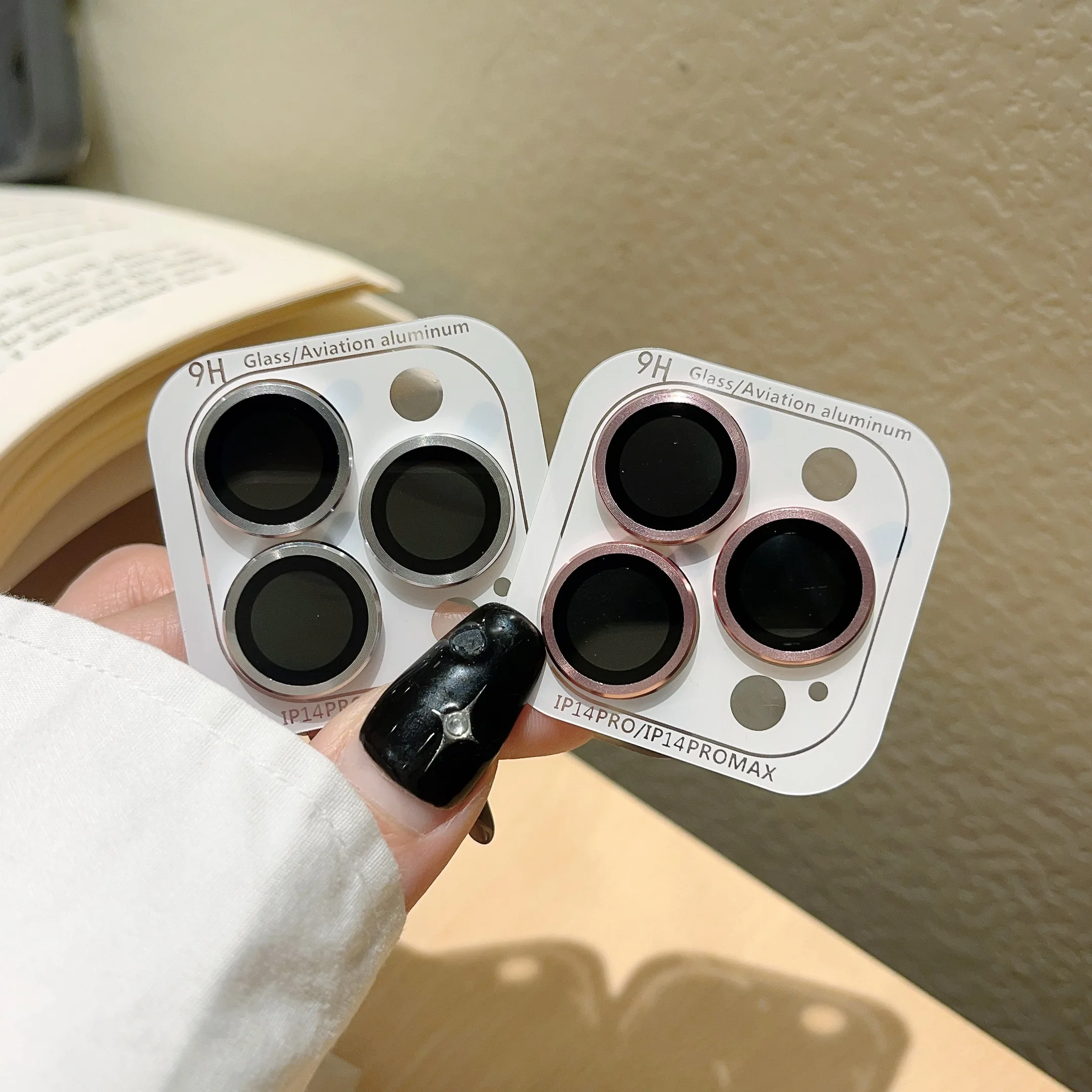 2-3Pcs Lens Ring Tempered Prot - مراجعة Tempered Glass Screen 9H وسعره