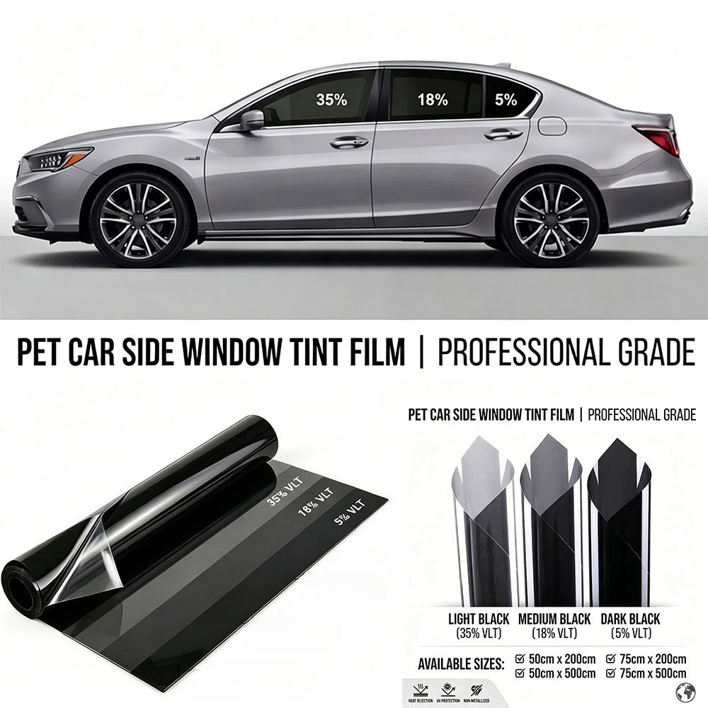 2m/5m 5/18/35 Percent VLT Car  - مراجعة Glass Protector Auto وسعره