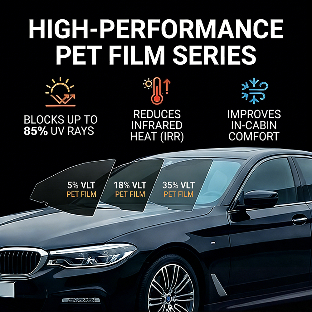 2m/5m 5/18/35 Percent VLT Car  - مراجعة Glass Protector Auto وسعره