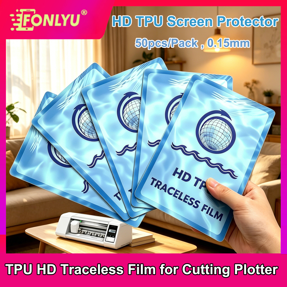 FONLYU 50pc HD Traceless TPU H - مراجعة Screen Protector Cutter وسعره