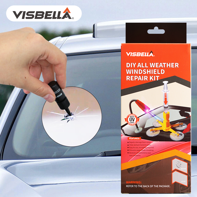 Visbella Car Windshield Repair - مراجعة Liquid Uv Glue Kit وسعره