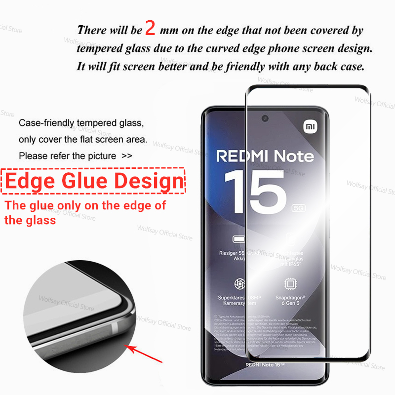 2/4 PCS 3D Curved Edge Glass F - مراجعة Curved Edge Screen وسعره