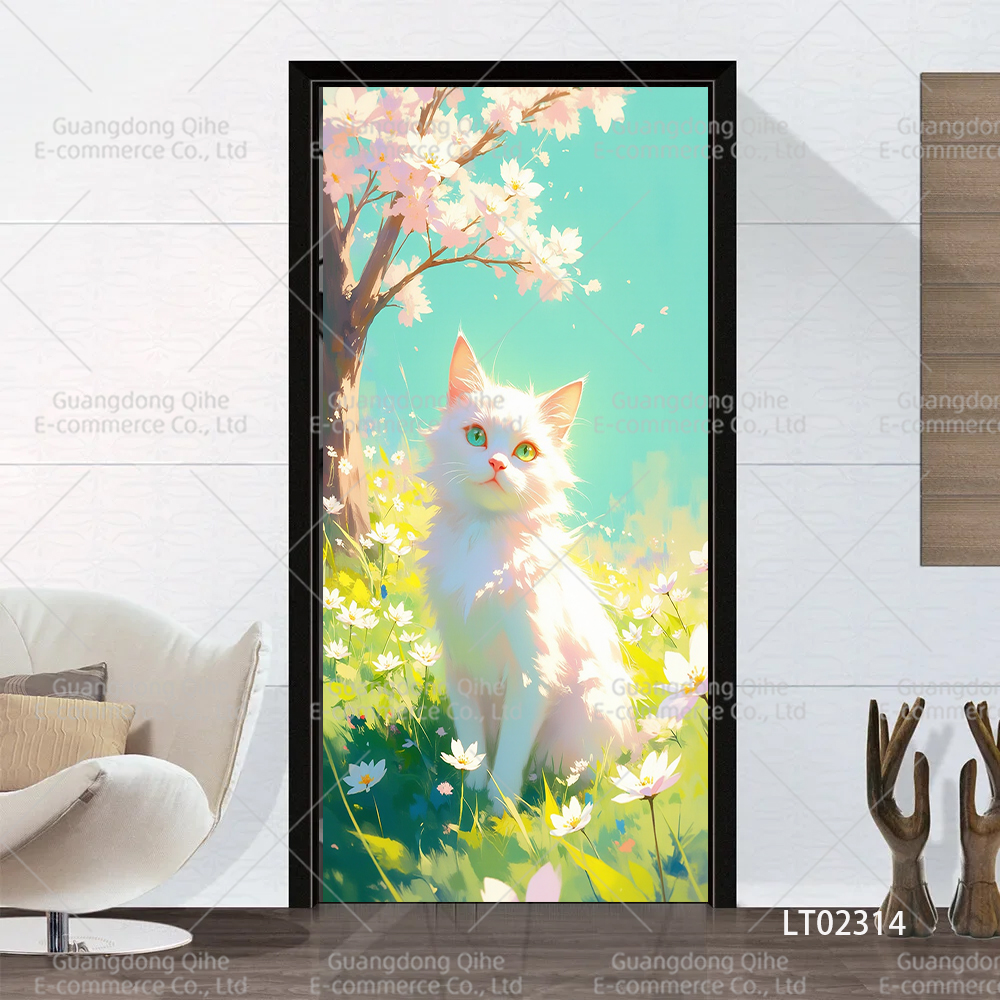 Tulip Cat Cherry Blossom Scene - مراجعة Full Cover Adhesive وسعره