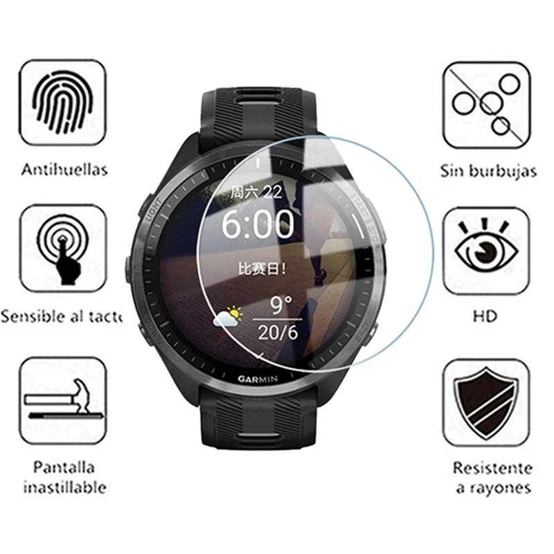 Tempered Glass For Garmin Fore - مراجعة Tempered Glass Screen 9H وسعره