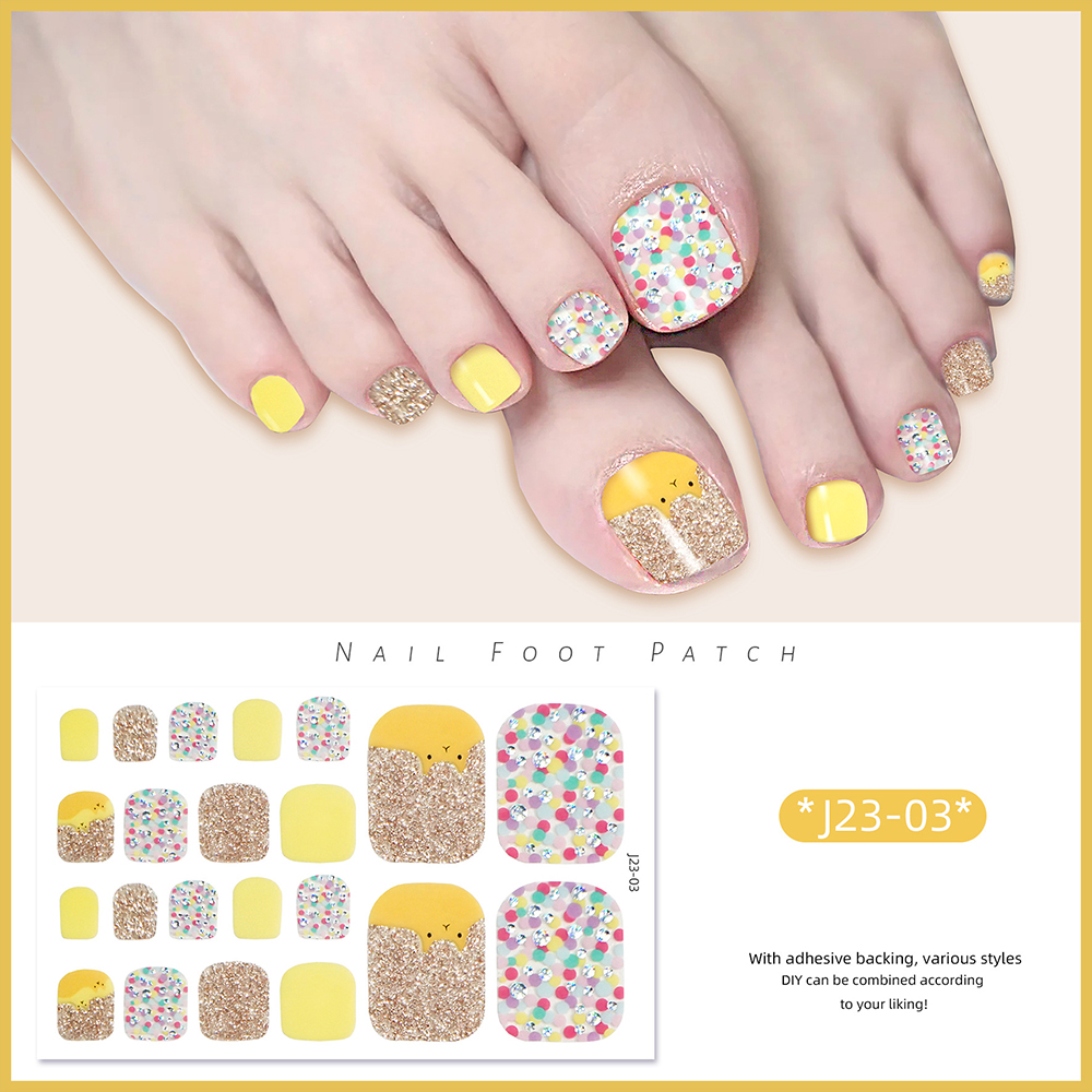 22tips/Sheet Toe Nail Stickers - مراجعة Full Cover Adhesive وسعره