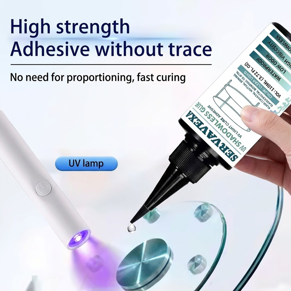 Clear UV Glue Kit 110ml with C - مراجعة Liquid Uv Glue Kit وسعره