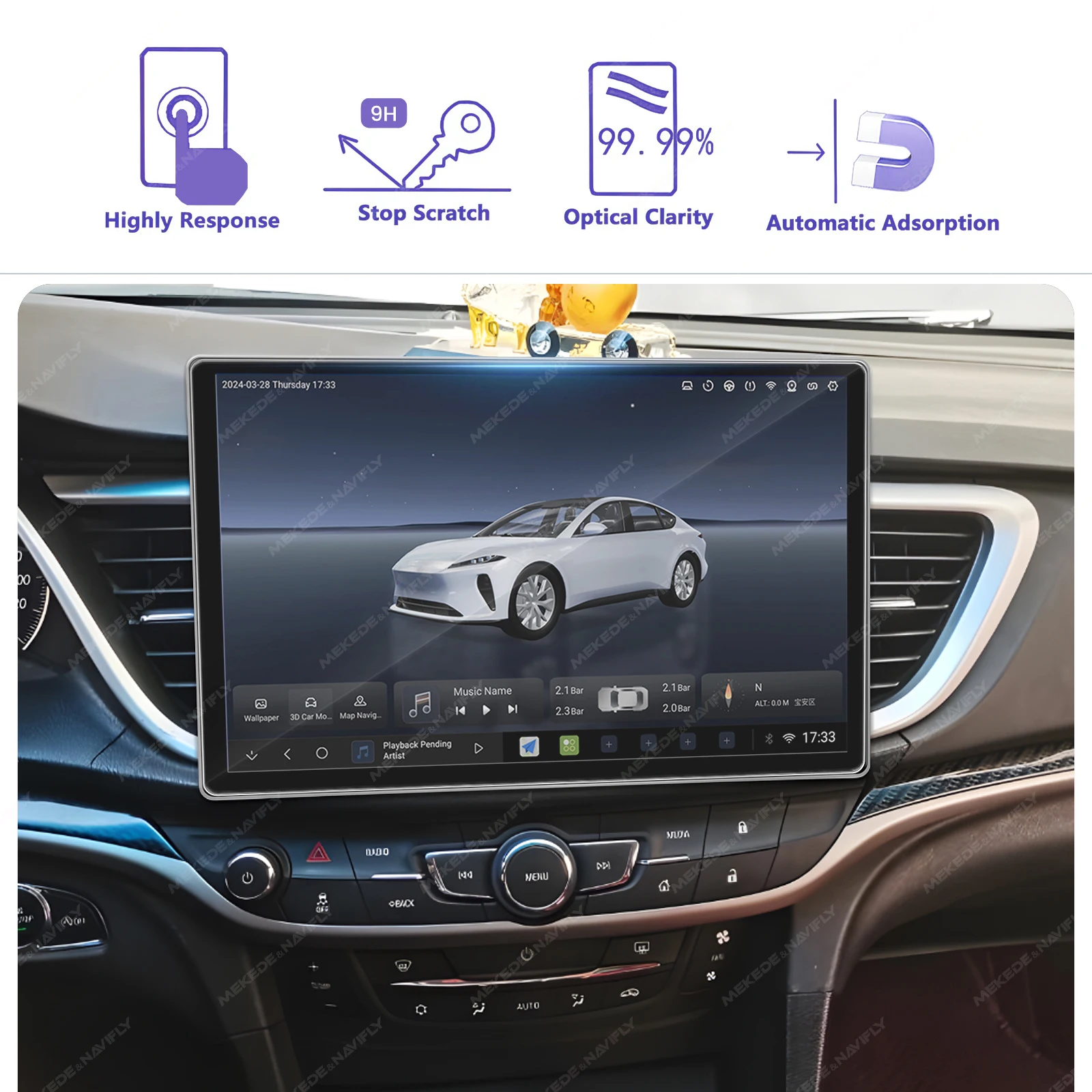 For 11.5 13 Inch Radio Tempere - مراجعة Glass Protector Auto وسعره