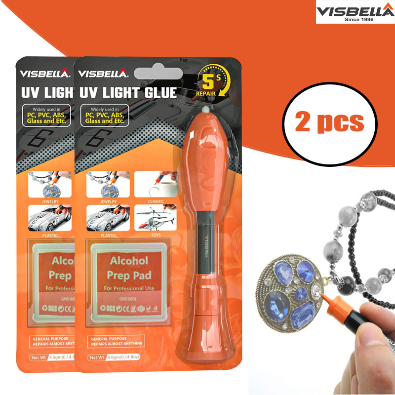 Visbella 2 PCS UV Light Glue P - مراجعة Liquid Uv Glue Kit وسعره