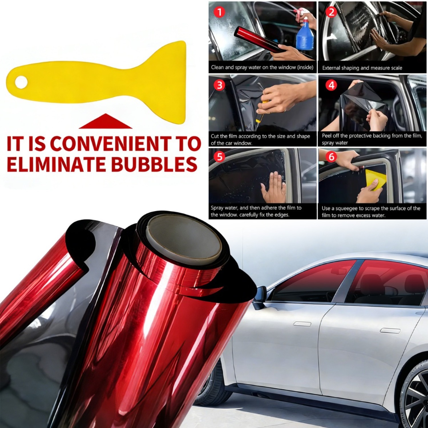 50x300cm Car Window Two-Tone T - مراجعة Privacy Screen Protector وسعره