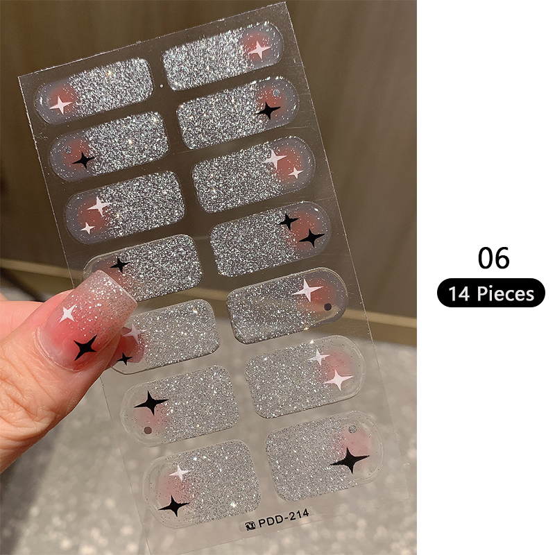 Baking-free Pink Nail Stickers - مراجعة Full Cover Adhesive وسعره