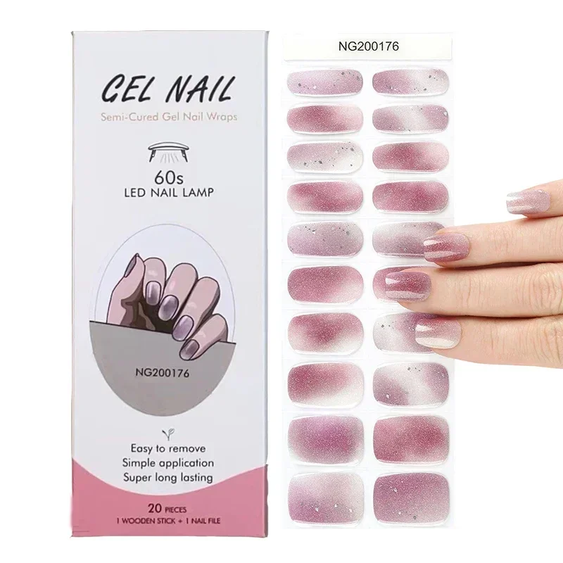 Semi-Cured Gel Nail Strips Pat - مراجعة Full Cover Adhesive وسعره