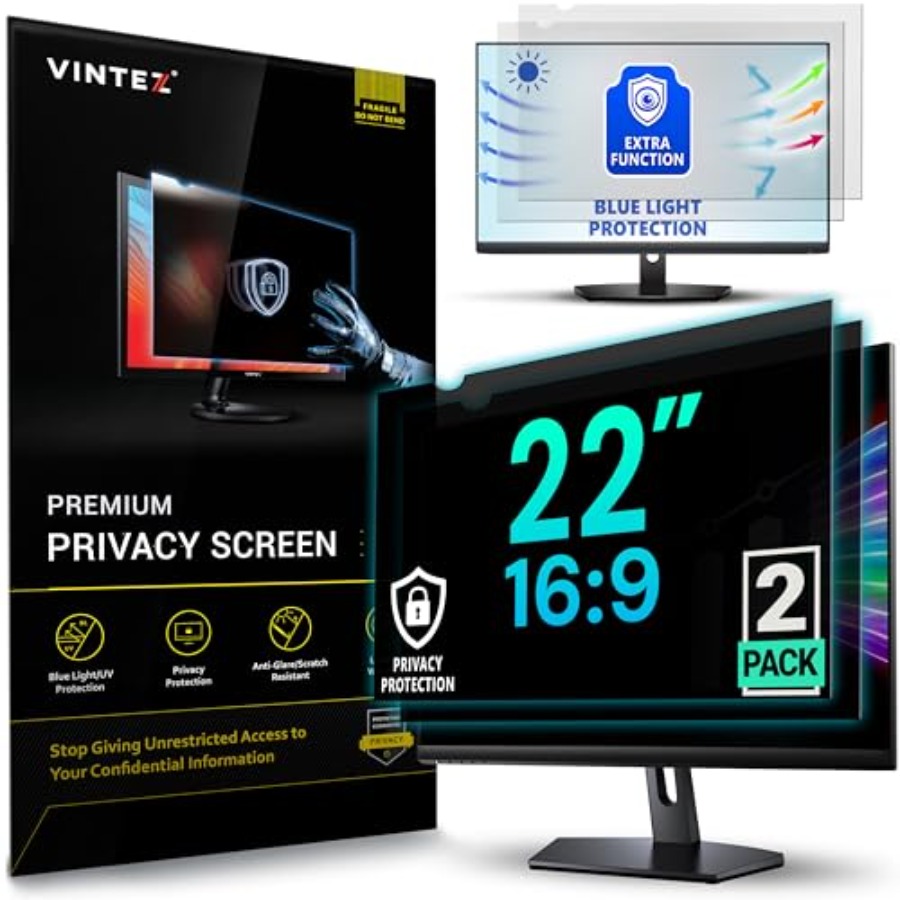 2 Pack 22 Inch 16:9 Privacy Sc - مراجعة Privacy Filter 2Pack وسعره