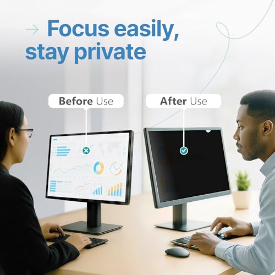 2 Pack 22 Inch 16:9 Privacy Sc - مراجعة Privacy Filter 2Pack وسعره