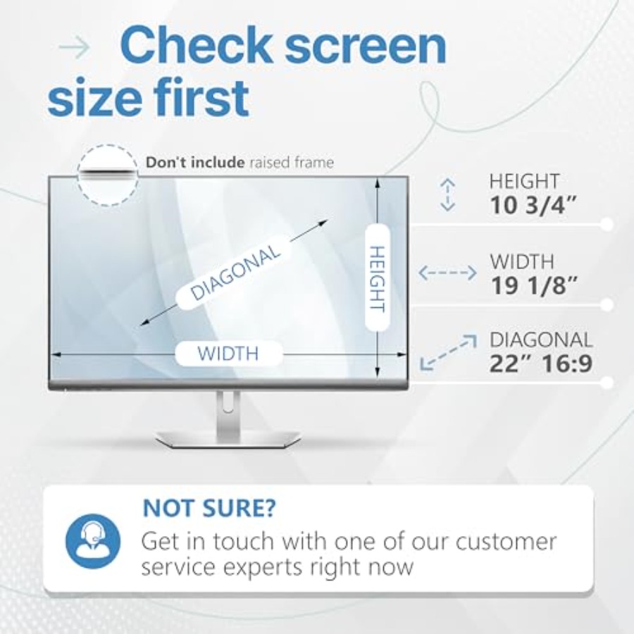 2 Pack 22 Inch 16:9 Privacy Sc - مراجعة Privacy Filter 2Pack وسعره