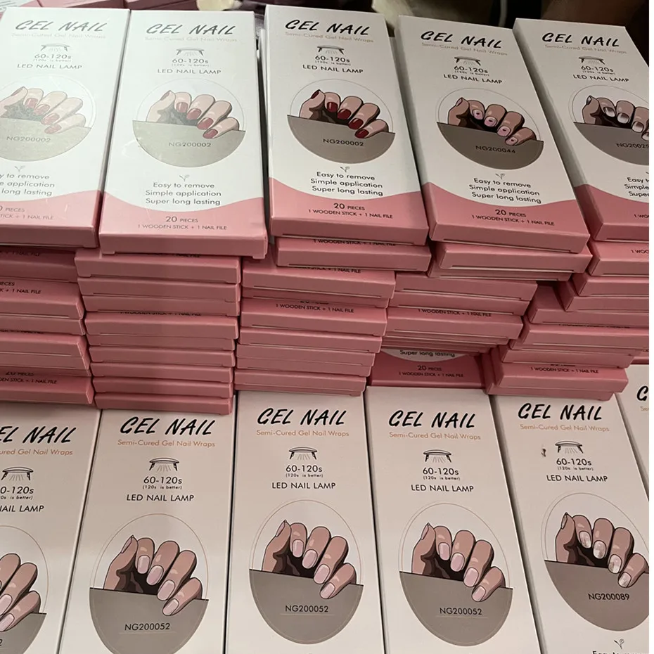 16/18/20Tips Gel Nail Stcikers - مراجعة Full Cover Adhesive وسعره