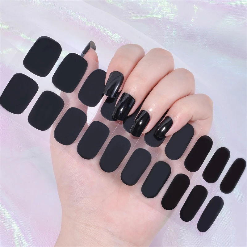 16/18/20Tips Gel Nail Stcikers - مراجعة Full Cover Adhesive وسعره