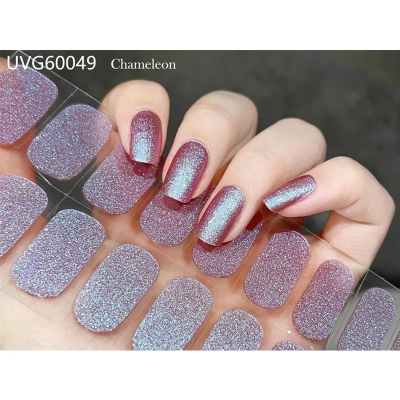 16/18/20Tips Gel Nail Stcikers - مراجعة Full Cover Adhesive وسعره