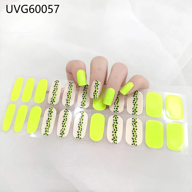 16/18/20Tips Gel Nail Stcikers - مراجعة Full Cover Adhesive وسعره
