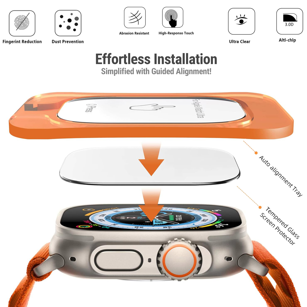 Tempered Glass For Apple Watch - مراجعة Screen Alignment Tool وسعره