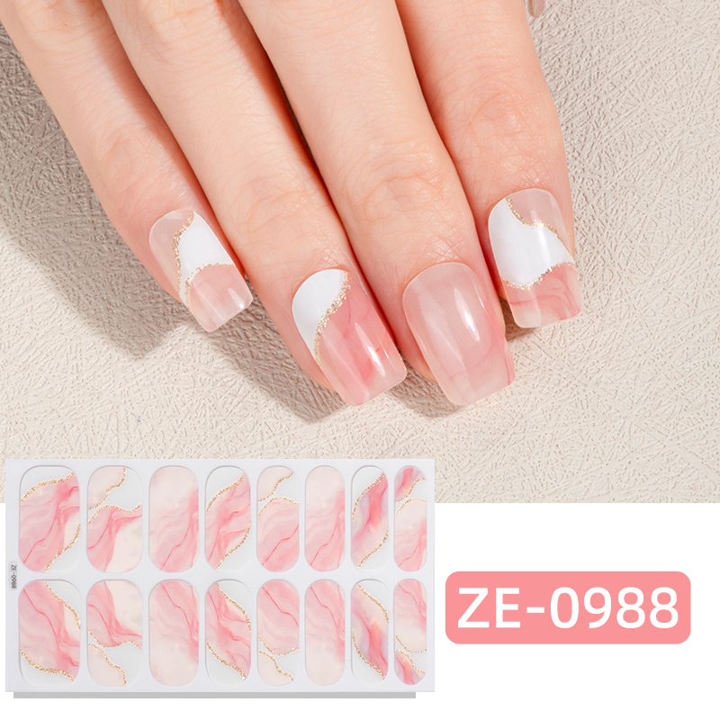 16Tips Gradient Marble Full Co - مراجعة Full Cover Adhesive وسعره