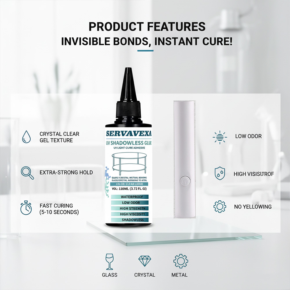 SERVAVEXA 110ml UV Light Cure  - مراجعة Liquid Uv Glue Kit وسعره