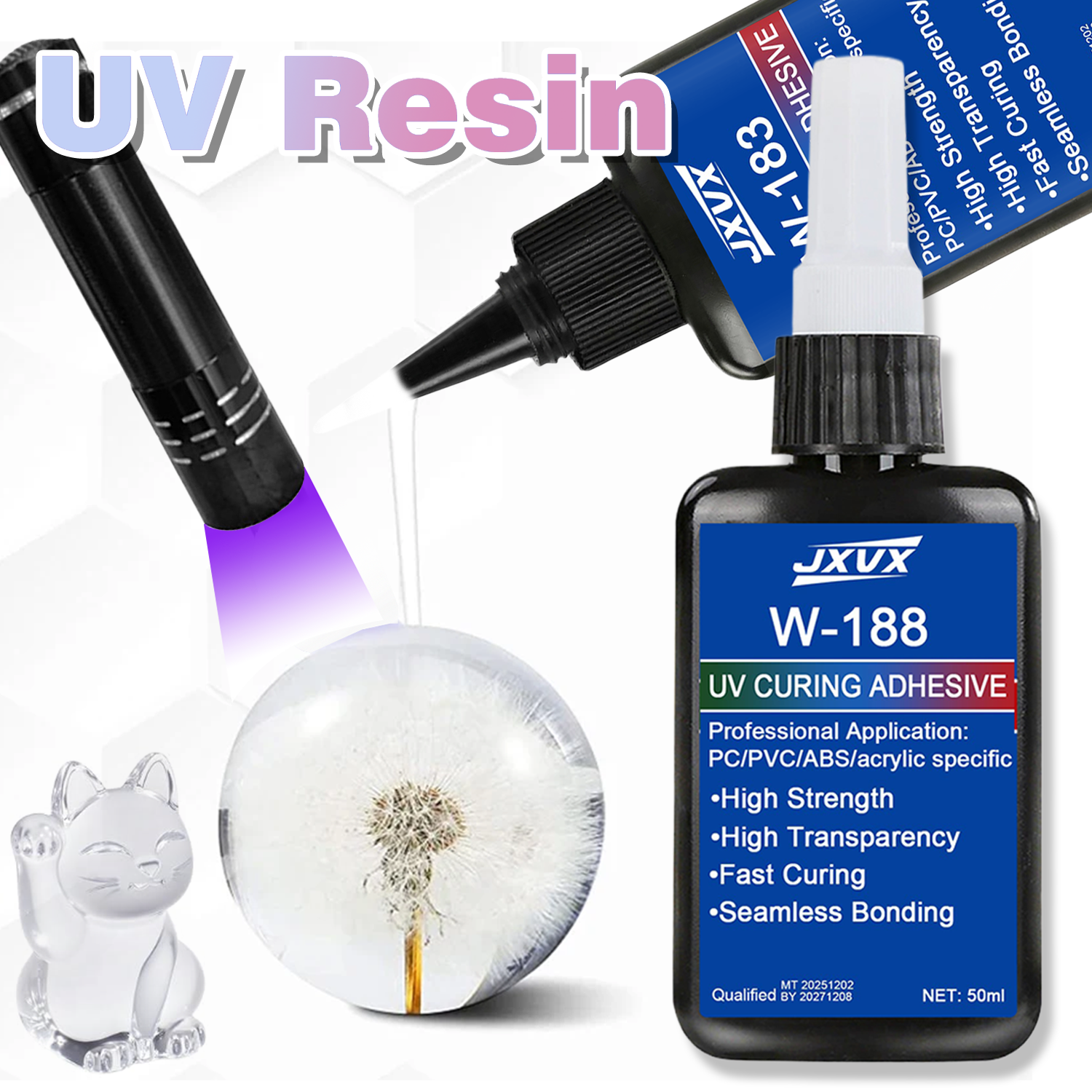 50ml UV Resin Kits With Lamp U - مراجعة Liquid Uv Glue Kit وسعره
