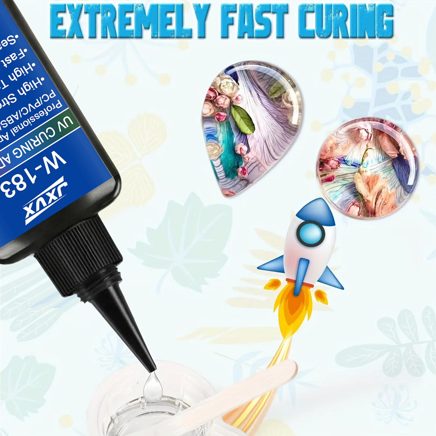 50ml UV Resin Kits With Lamp U - مراجعة Liquid Uv Glue Kit وسعره